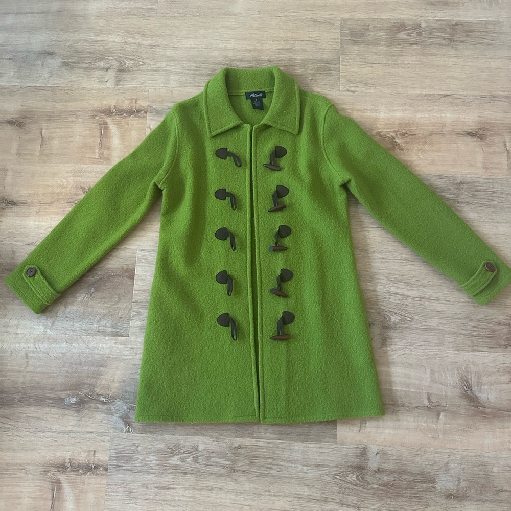 Green Willismith Toggle 100% Wool Coat - image 1